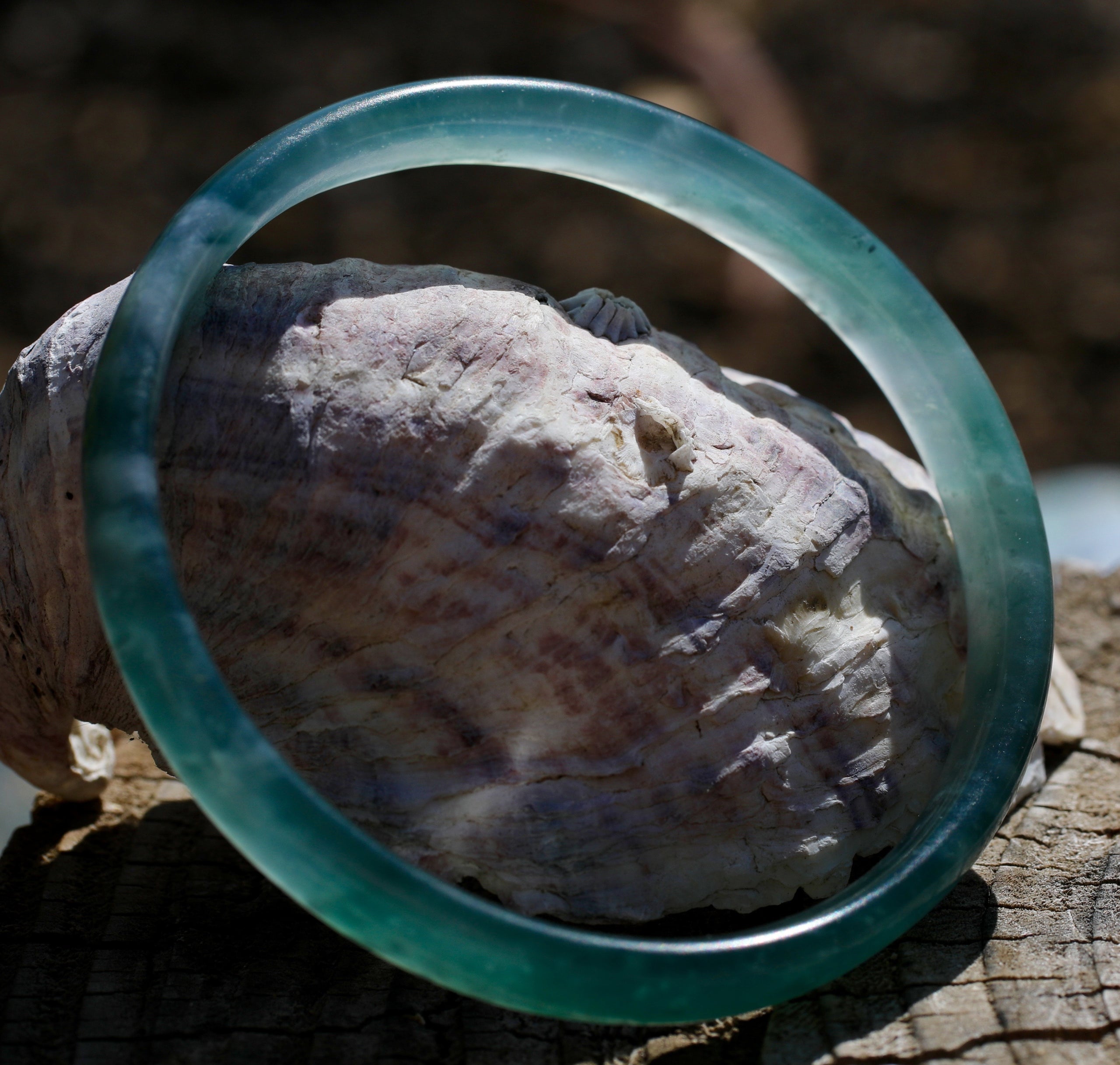 Blue jade clearance bangle bracelet